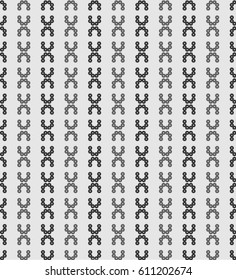 Seamless pattern with geometric shapes and symbols.  Vector texture or background pattern. 