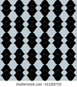 Seamless pattern with geometric shapes and symbols.  Vector texture or background pattern.