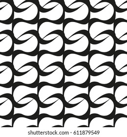 Seamless pattern with geometric shapes and symbols.  Vector texture or background pattern.