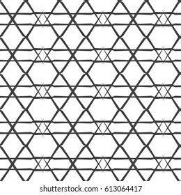 Seamless pattern with geometric shapes and symbols. Vector texture or background pattern.