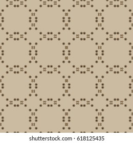 Seamless pattern with geometric shapes and symbols. Vector texture or background pattern.