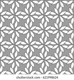 Seamless pattern with geometric shapes and symbols. Vector texture or background pattern.