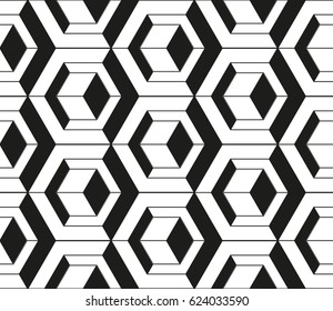 Seamless pattern with geometric shapes and symbols. Vector texture or background pattern.