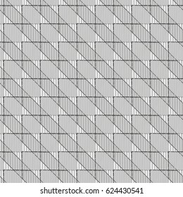 Seamless pattern with geometric shapes and symbols. Vector texture or background pattern.