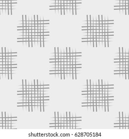 Seamless pattern with geometric shapes and symbols. Vector texture or background pattern.