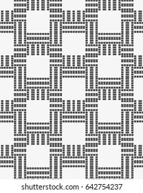   Seamless pattern with geometric shapes and symbols. Vector texture or background pattern.
