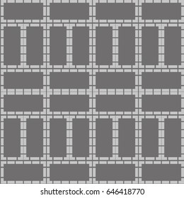 Seamless pattern with geometric shapes and symbols. Vector texture or background pattern.