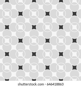 Seamless pattern with geometric shapes and symbols. Vector texture or background pattern.