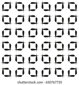 Seamless pattern with geometric shapes and symbols. Vector texture or background pattern.