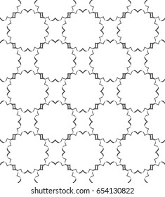 Seamless pattern with geometric shapes and symbols. Vector texture or background pattern.