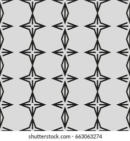 Seamless pattern with geometric shapes and symbols. Vector texture or background pattern.