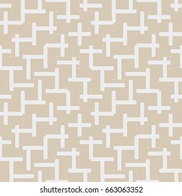 Seamless pattern with geometric shapes and symbols. Vector texture or background pattern.