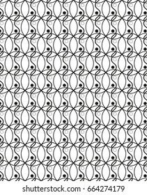 Seamless pattern with geometric shapes and symbols. Vector texture or background pattern.
