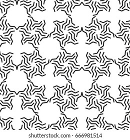 Seamless pattern with geometric shapes and symbols. Vector texture or background pattern.