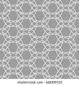 Seamless pattern with geometric shapes and symbols. Vector texture or background pattern.