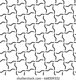 Seamless pattern with geometric shapes and symbols. Vector texture or background pattern.