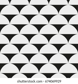 Seamless pattern with geometric shapes and symbols. Vector texture or background pattern. 