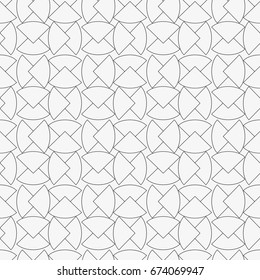 Seamless pattern with geometric shapes and symbols. Vector texture or background pattern. 