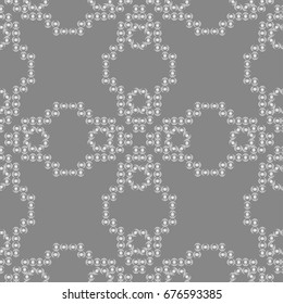 Seamless pattern with geometric shapes and symbols. Vector texture or background pattern.