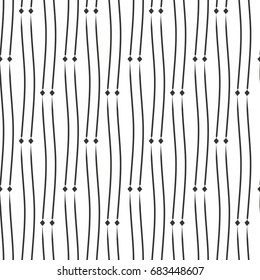 Seamless pattern with geometric shapes and symbols. Vector texture or background pattern.