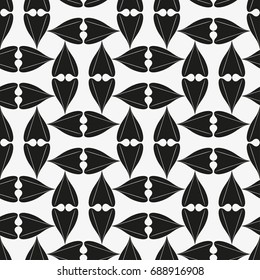 Seamless pattern with geometric shapes and symbols. Vector texture or background pattern.