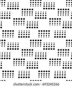 Seamless pattern with geometric shapes and symbols. Vector texture or background pattern.