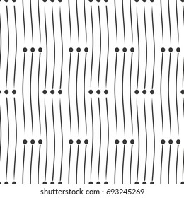 Seamless pattern with geometric shapes and symbols. Vector texture or background pattern.