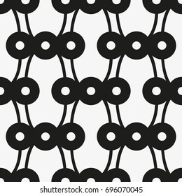 Seamless pattern with geometric shapes and symbols. Vector texture or background pattern.