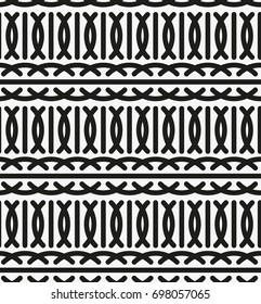 Seamless pattern with geometric shapes and symbols. Vector texture or background pattern.
