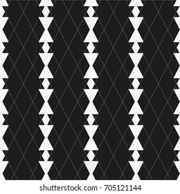 Seamless pattern with geometric shapes and symbols. Vector texture or background pattern.