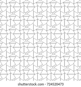 Seamless pattern with geometric shapes and symbols. Vector texture or background pattern.