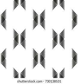 Seamless pattern with geometric shapes and symbols. Vector texture or background pattern.