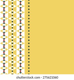 Seamless pattern of geometric shapes, triangle and circle. Vector illustration.