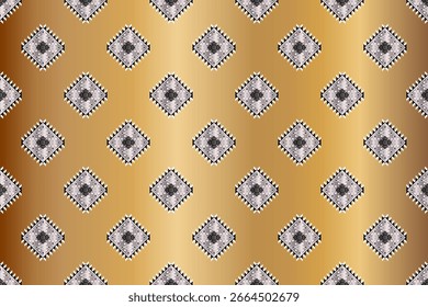 Patrón sin fisuras con Formas geométricas. Patrón, Fondo de pantalla, textura de Vector, vintage, decoración, diseño, adorno, ilustración, papel de arte floral, tela, joyería, estilo retro, telón de fondo, textil.
