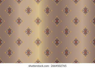 Patrón sin fisuras con Formas geométricas. Patrón, Fondo de pantalla, textura de Vector, vintage, decoración, diseño, adorno, ilustración, papel de arte floral, tela, joyería, estilo retro, telón de fondo, textil.
