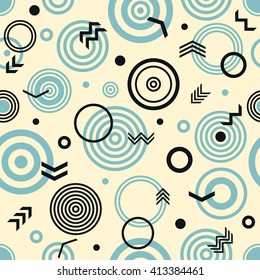 Seamless pattern of geometric shapes.Geometric abstract striped background.
