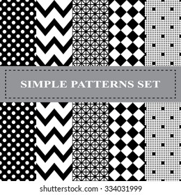 seamless pattern geometric simple design with monochrome style, vector