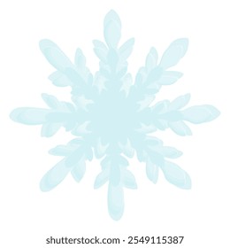 A seamless pattern of geometric snowflake designs in varying sizes, featuring clean, sharp lines and soft blue tones, ideal for winter-themed backgrounds and holiday designs.
