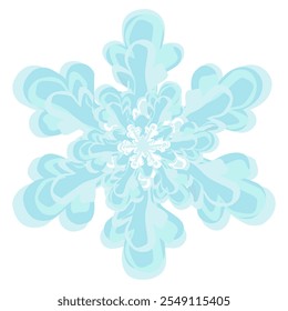 Um padrão perfeito de desenhos de flocos de neve geométricos em tamanhos variados, com linhas limpas e nítidas e tons de azul suave, ideal para fundos com temas de inverno e projetos de férias.