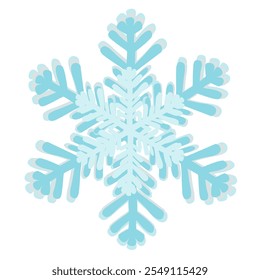 A seamless pattern of geometric snowflake designs in varying sizes, featuring clean, sharp lines and soft blue tones, ideal for winter-themed backgrounds and holiday designs.