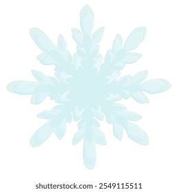 A seamless pattern of geometric snowflake designs in varying sizes, featuring clean, sharp lines and soft blue tones, ideal for winter-themed backgrounds and holiday designs.