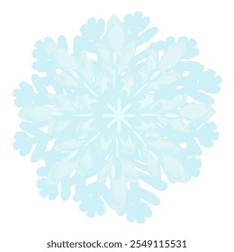 A seamless pattern of geometric snowflake designs in varying sizes, featuring clean, sharp lines and soft blue tones, ideal for winter-themed backgrounds and holiday designs.