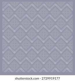 Padrão contínuo com flocos de neve geométricos em um estilo gráfico mínimo limpo. Ilustração moderna de inverno adequada para projetos de Natal e Ano Novo, papel de embrulho, impressões têxteis, embalagem, papéis de parede, fundos, marca e produtos digitais. Padrão de vetor decorativo criado para uso contínuo de repetição.
