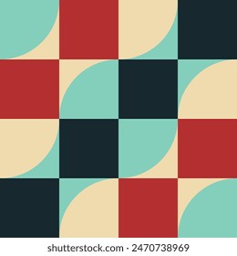 Seamless pattern with geometric squares. Vector repeating texture. Perfect for printing on ceramics, walls, fabric or paper.