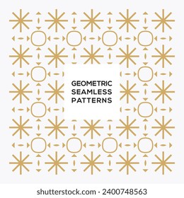 Seamless Pattern Geometric Star Ornament Design