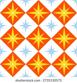 Seamless pattern with geometric starry ornate for Your magical happy design
