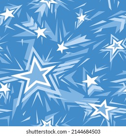 Seamless pattern with  geometric stars. Abstract modern endless background for fabric and fashion print. Vector ilustration.