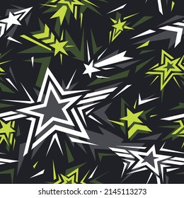 Seamless pattern with  geometric stars. Abstract modern endless background for fabric and fashion print. Vector ilustration.