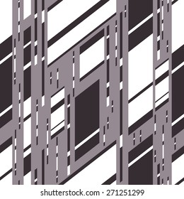Seamless pattern of geometric striped shapes.