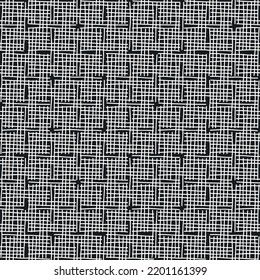 Seamless pattern geometric striped texture in black and white 